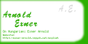 arnold exner business card